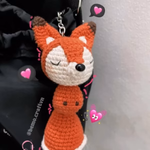 Móc khoá len Bé Cáo đuôi to 🦊