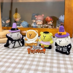Móc khoá len Capybara Halloween 👻🎃