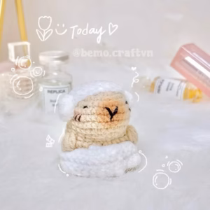 Móc khoá len Capybara Quấn Khăn Tắm 🛁